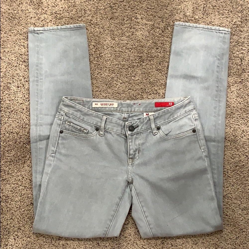 Express Gray Low Rise Skinny Jeans 2